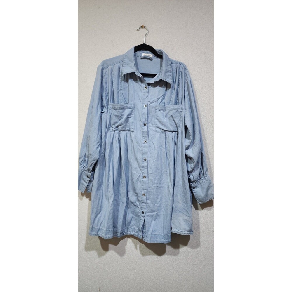 Carole Christian Womens Puff Sleeve Cinched Waist Dress Size L